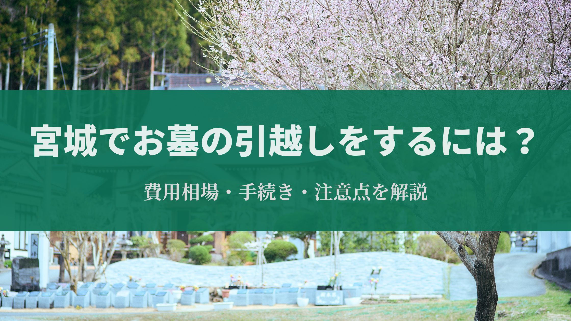 宮城でお墓の引越し（改葬）をするには？費用相場・手続き・注意点を解説